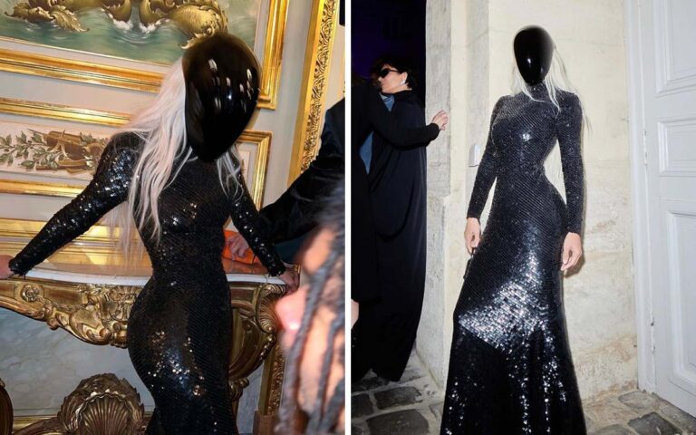 Kim Kardashian wearing Balenciaga mask