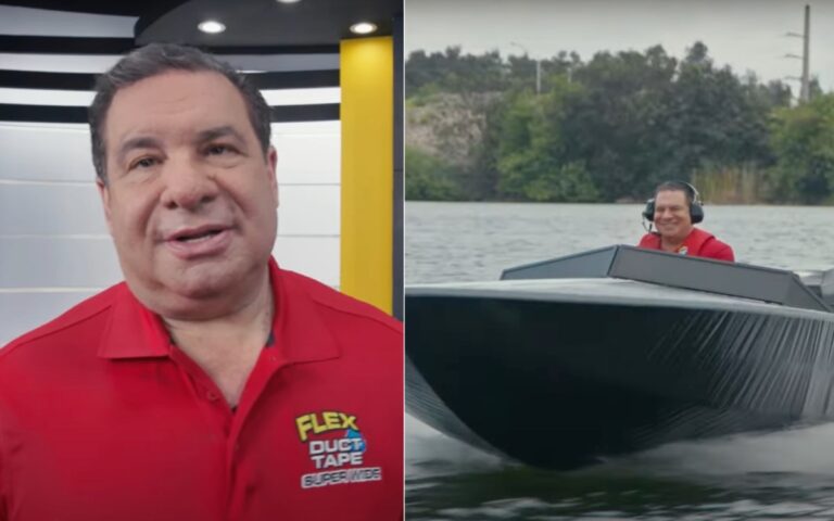 Flex Seal made a speedboat covered in water-resistant duct tape